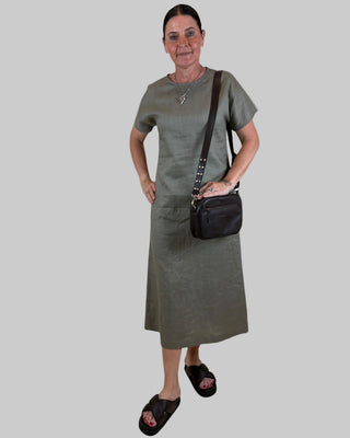 linen mocha dress - eva