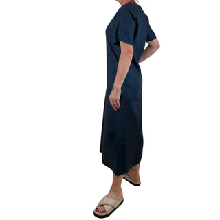 linen - navy dress - eva