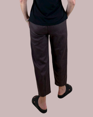 linen barrell leg pants-chocolate-sarah