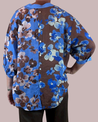 linen blouse - floral - penny