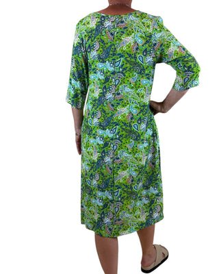 viscose paisley Vneck dress - juliette