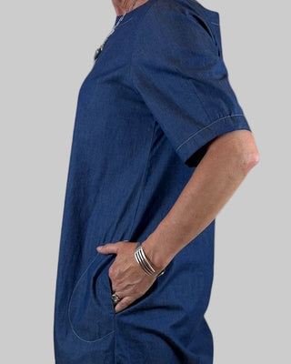 chambray denim - boat neck - bridget