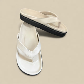 Jandals - leather - cream - CARRIE - COMING SOON