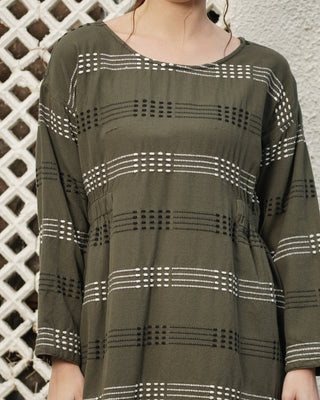 dress - cotton - khaki - rhiannon