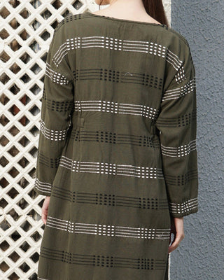 dress - cotton - khaki - rhiannon