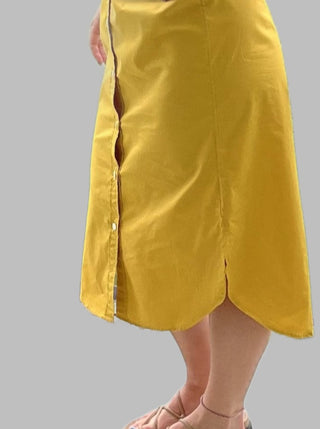 organic cotton shirt dress gold - mila