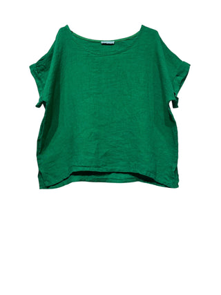 linen tee - emerald - paris