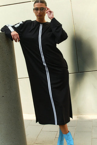bea cotton stretch dress - black