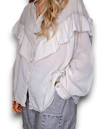 blouse - biege cotton - helga may