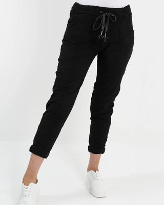 magic stretch pants - black - italian