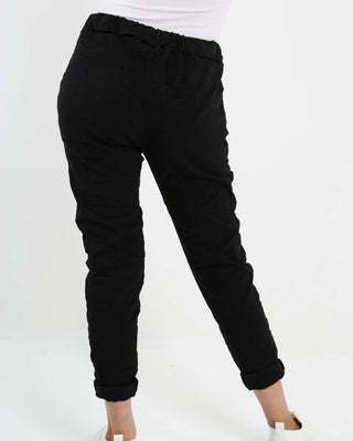 magic stretch pants - black - italian