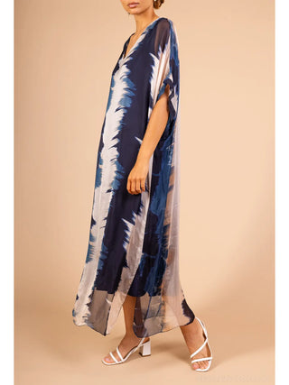 silk dress - blues - maisie