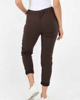 magic stretch pants - chocolate - italian