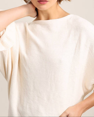 viscose cashmere blend jumper - cream - LEALUC
