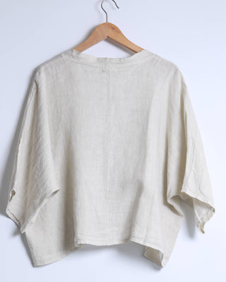 linen tie-front jacket - biege - shyloh
