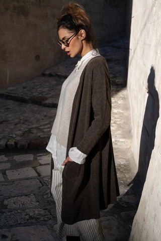 ellery cardigan - wool - chocolate