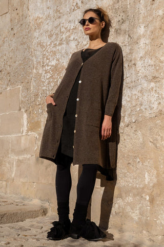 ellery cardigan - wool - chocolate