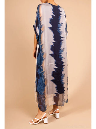 silk dress - blues - maisie