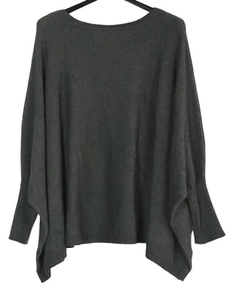 viscose cashmere blend jumper - khaki - loose fit