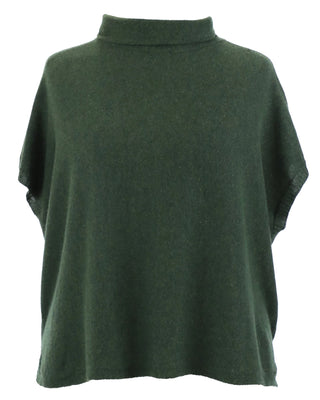 cashmere wool blend tunic - forest green - cadenza