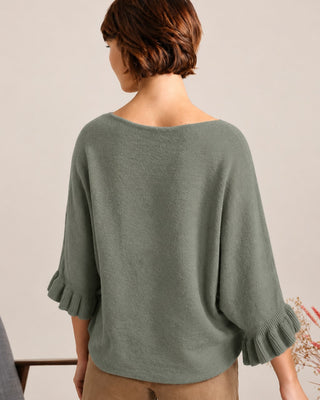 viscose cashmere blend jumper - khaki - LEALUC