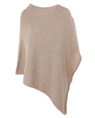 cashmere wool blend poncho - latte - cadenza