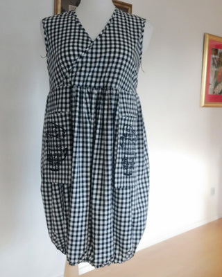 cotton linen gingham - teacup dress