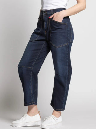NEW  jeans - marlow - high rise - nevina wash -barrell leg