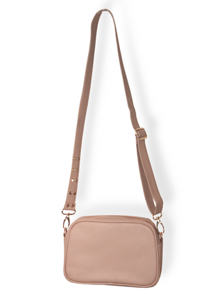 Leather Crossbody Bag - Sand Gold - Design Emporium