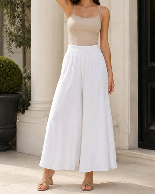 viscose pants - miss bold - white
