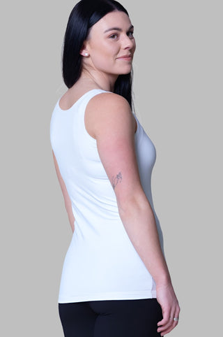 Knit White Tank standard length - Design Emporium